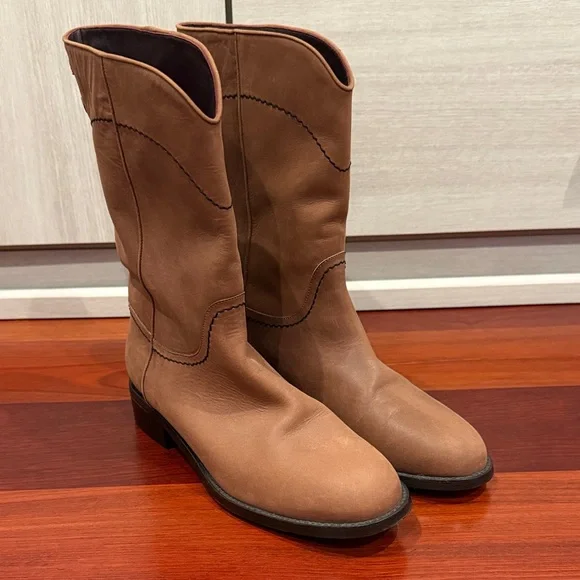 Brown Leather Women's Boots - Picture 2 of 5